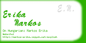 erika markos business card